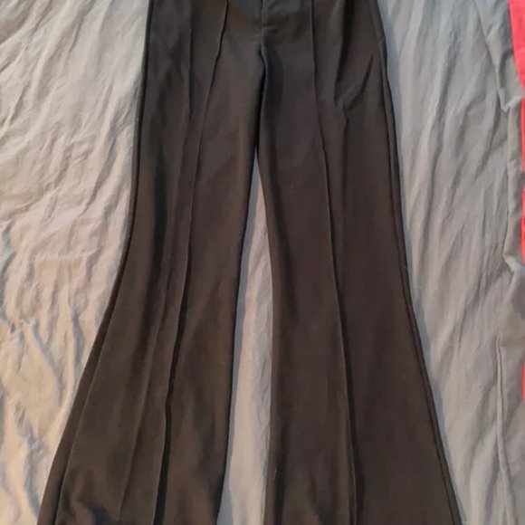 Black Front Seam Flare Pants - Picture 2 of 2